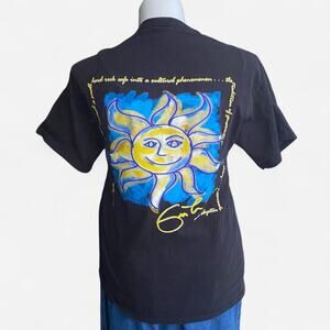 Vintage 90s Eric Clapton Hard Rock Cafe Sun Signature Double Sided T Shirt M